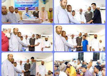 বাংলাদেশ জামায়াতে ইসলামী খিলগাঁও পশ্চিম থানার ব্যবসায়ী ওয়ার্ডের উদ্যোগে জুলাই বিপ্লবে আহতদের চিকিৎসা সহায়তা প্রদান