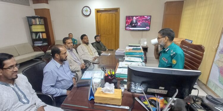 ১৯ জুলাই জাতীয় সমাবেশ বাস্তবায়নে সহযোগিতা চেয়ে জামায়াতের প্রতিনিধি দলের ডিএমপির সঙ্গে বৈঠক